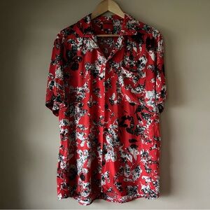 Hugo Boss Ellino Abstract Button Up Short Sleeve Collared Shirt